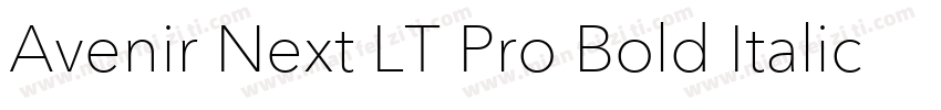 Avenir Next LT Pro Bold Italic字体转换